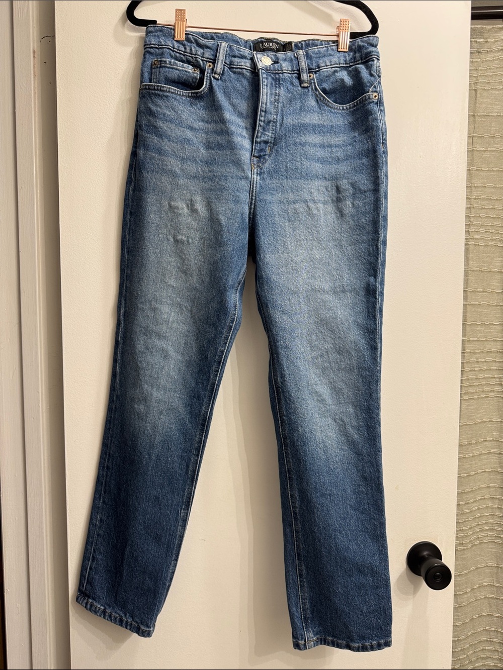 Lauren Ralph Lauren Medium Blue Straight-Leg Jeans